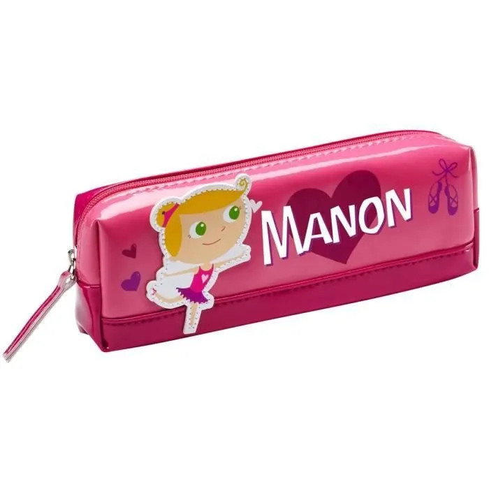 Trousse enfant - La Carterie - Manon - Rose - 19 x 6 x 3,5 cm - Polyester recyclé-0
