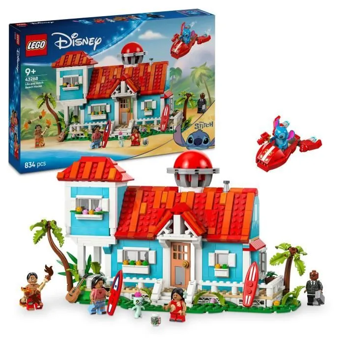 LEGO® Disney La Maison sur la Plage de Lilo et Stitch, Jeu de Construction pour les Enfants et les Fans 43268-0