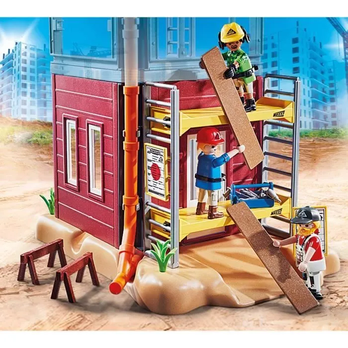 PLAYMOBIL - 70446 - City Action La Construction - Ouvriers avec échafaudage-1