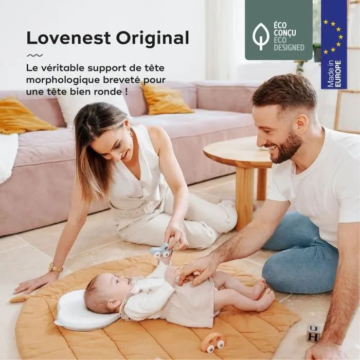 Babymoov Support de tête ergonomique Lovenest Original, White-1