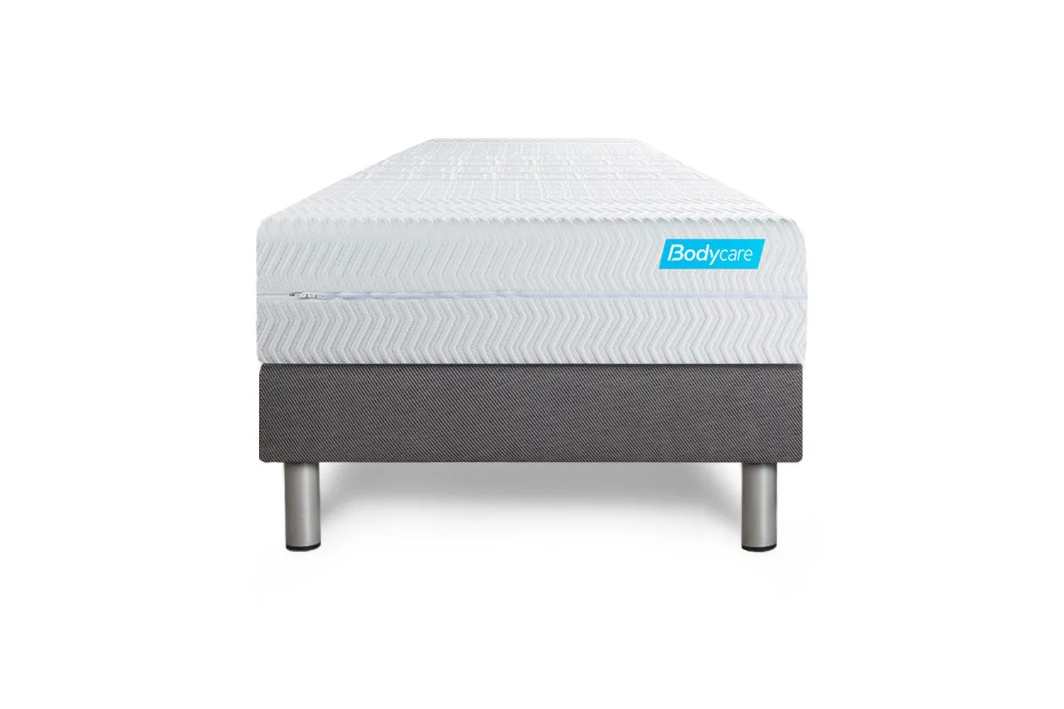 Ensemble sommier matelas 90x200 Biocare Mémoire de forme - BODY CARE - Equilibré - Gris-0