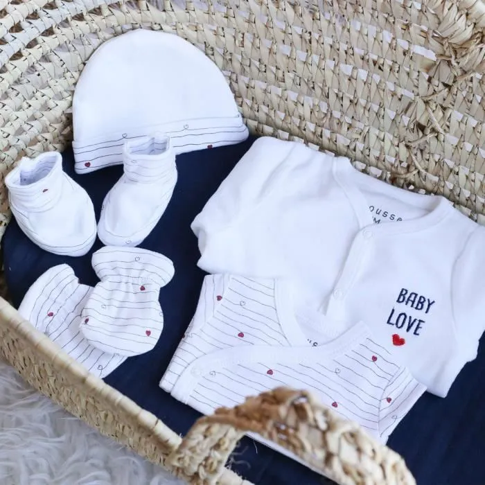 Trousseau bébé - Trois Kilos Sept - Unisexe - Velours - 7 pièces - Blanc-3