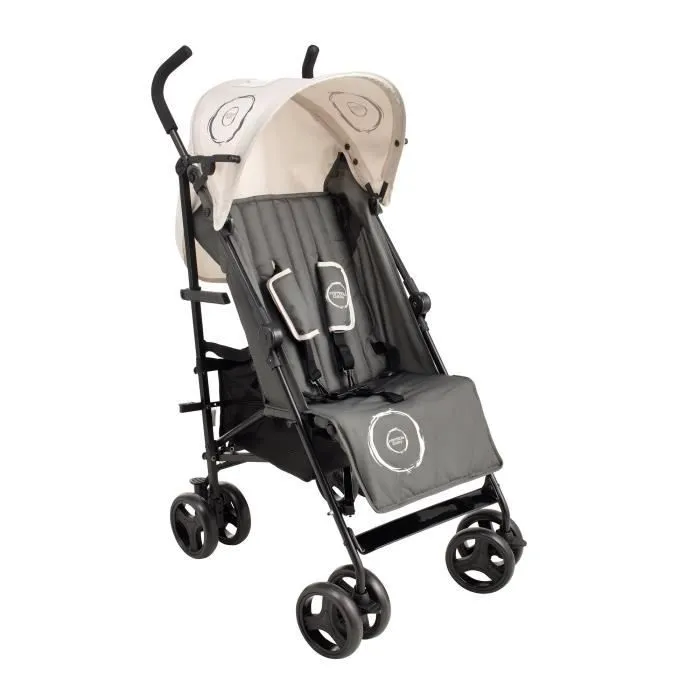 Bebeboutik Poussette Canne Confort FORMULA BABY Gris anthracite Dossier inclinable Roues avec suspensions