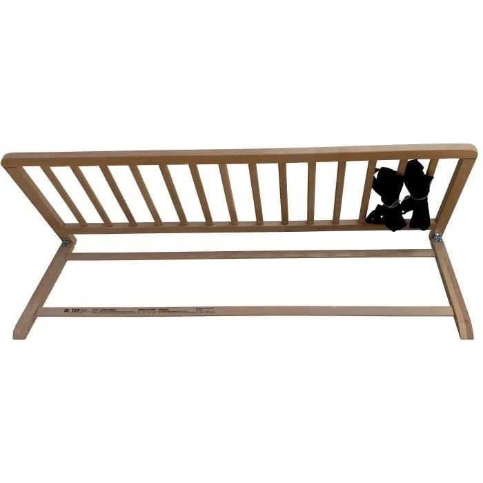 Barrière de Lit Nidalys Bois Naturel 120 CM Norme BS - Sécurité pour Bébé-8