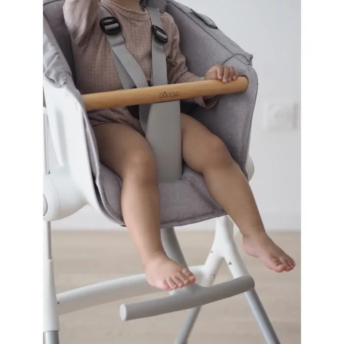 BEABA Chaise haute bébé Up&Down Gris/Blanc-1