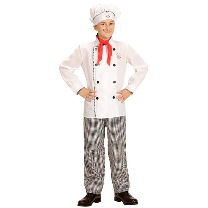 Déguisement Cuisinier Enfant Fille - WIDMANN - 3 pièces - Intérieur-0