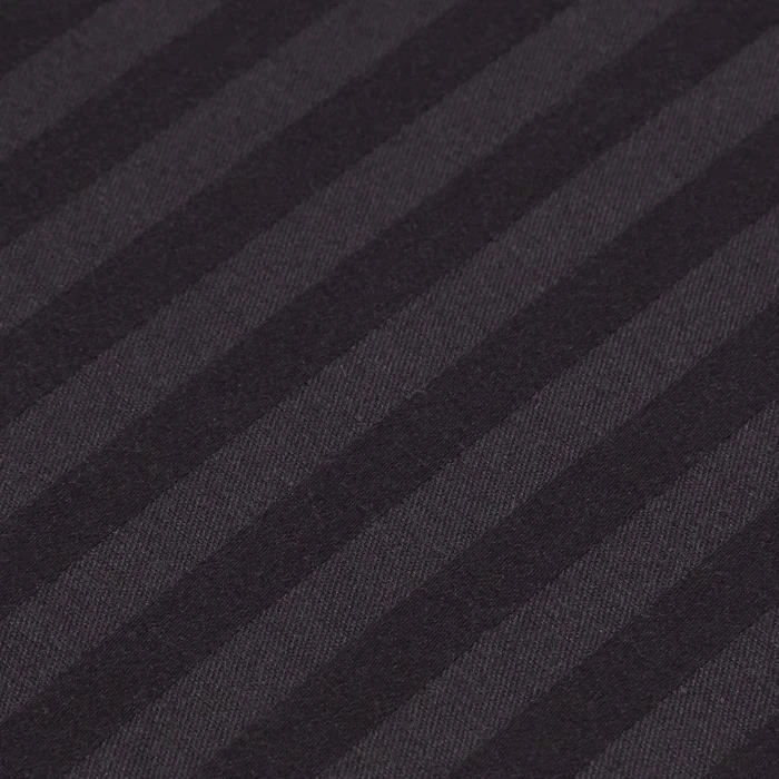 Drap plat rayé satin de coton égyptien 330 fils coloris noir 180 x 290 cm-3