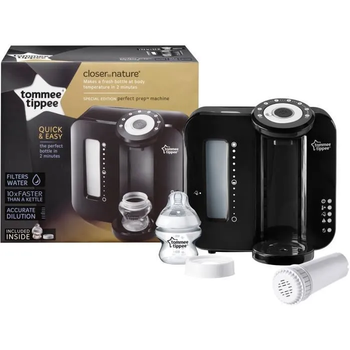 TOMMEE TIPPEE Perfect Préparateur Chauffe Biberons, Perfect Prep, Noir-1