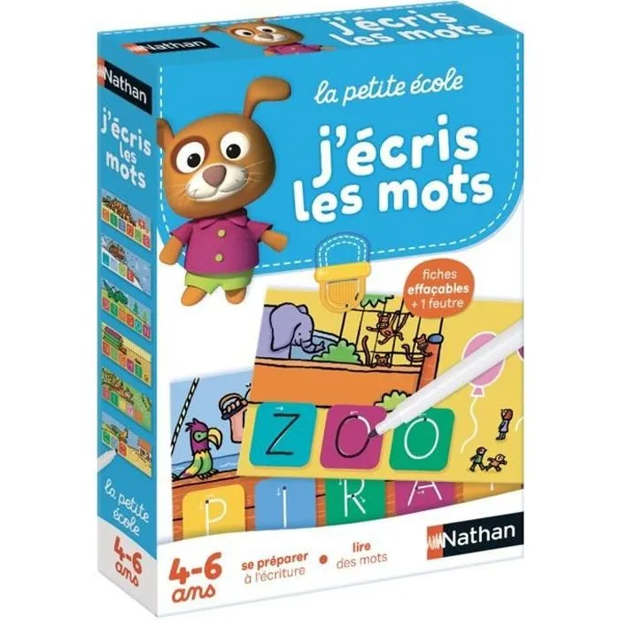 Jeu d'écriture NATHAN La Petite Ecole - J'écris les Mots - Apprentissage progressif - Dès 4 ans-0