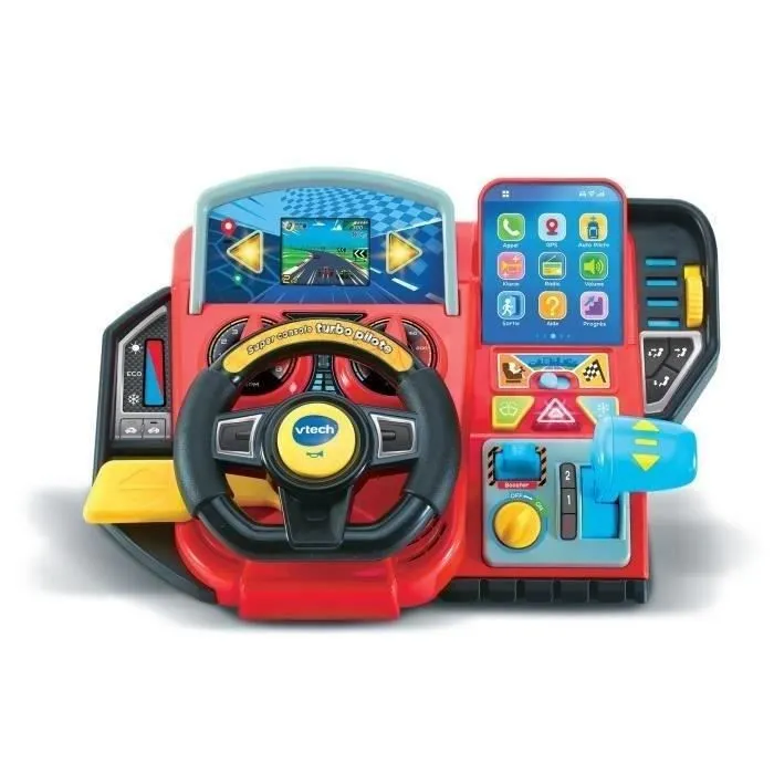 Simulateur de conduite pour enfant - VTECH Super Console Turbo Pilote - Écran couleur et 20 jeux inclus-1