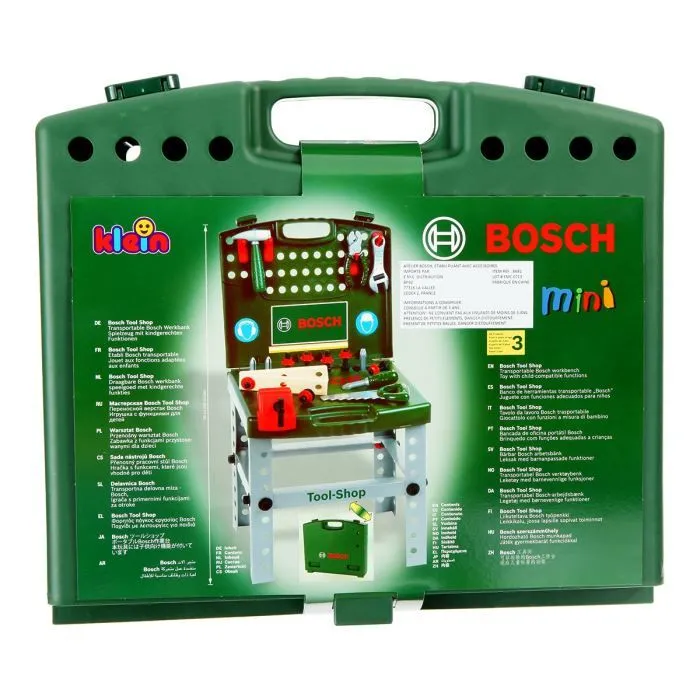 Etabli de bricolage pliable enfant - BOSCH - Klein - 7 pièces - Rouge-4