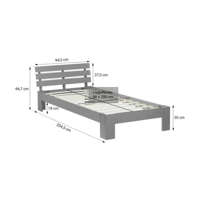 Lit simple en bois lit futon-1