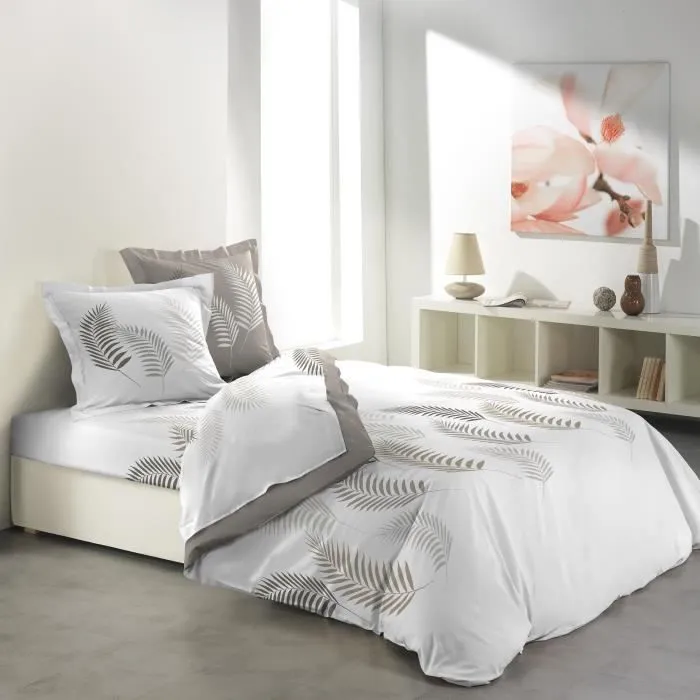 CDaffaires parure drap 4 p. imprime 57 fils allover goyave-0