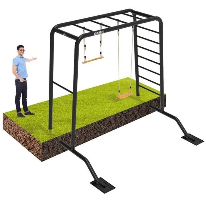 Aire de Jeux - BERG - Playbase 3 en 1 - Large - Acier galvanisé - Extérieur-4
