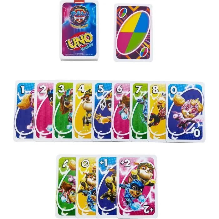 Mattel Games - Uno® Junior-Pat’ Patrouille : La Super Patrouille-Jeu de cartes HPY62-1