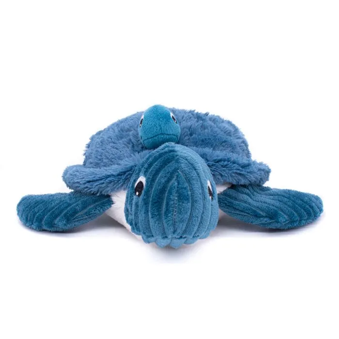 Peluche Ptipotos tortue maman/bébé bleue-3