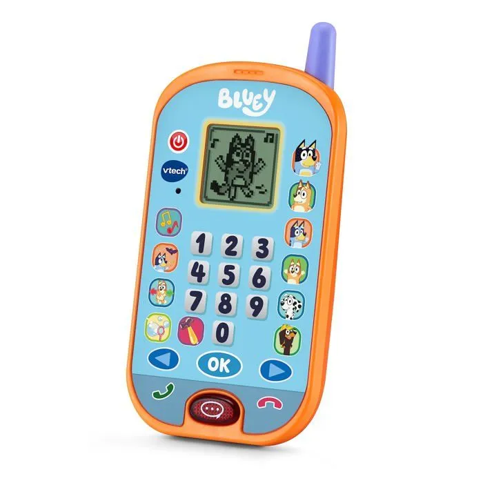 Telephone jouet enfant Vtech - 3480-554622 - Telephone d'activites Bluey, , Moyen-0