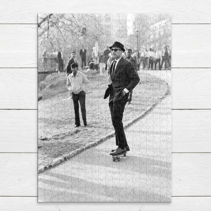 Puzzle Classique 500 pièces Swag Homme en Costume Sur Un Skate Central Park New York-3