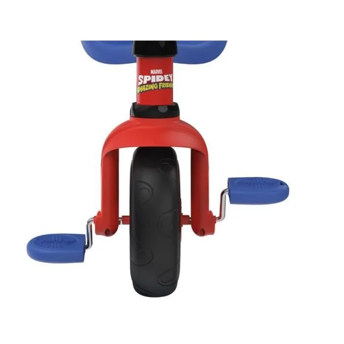Smoby - Tricycle Be Fun - Spidey - Evolutif de 15 mois à 3 ans - Canne parentale réglable sur 3 positions - Ceinture de sécurité-2