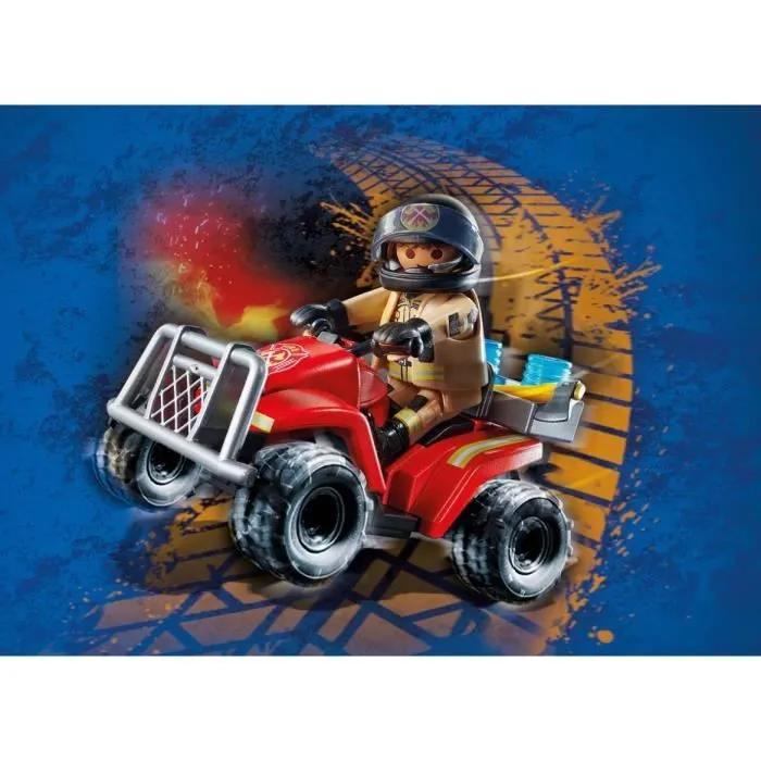 PLAYMOBIL 71090 Pompier et quad, City Action, Les pompiers, 20 pièces, Dès 4 ans-1