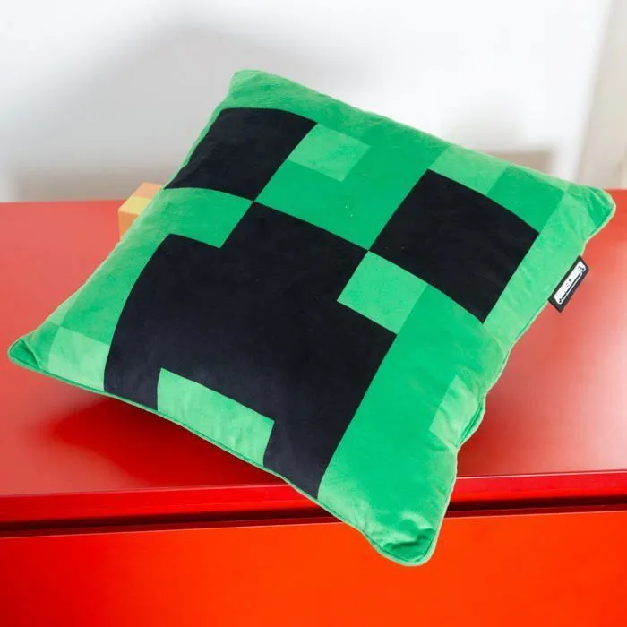 Coussin Décoratif Carré- ROBA - Minecraft – Creeper – Tissu Velouté Ultra Doux – 38x38 cm-5