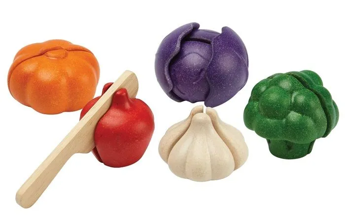 PLAN TOYS Assortiment de 5 nouveaux légumes à découvrir-1