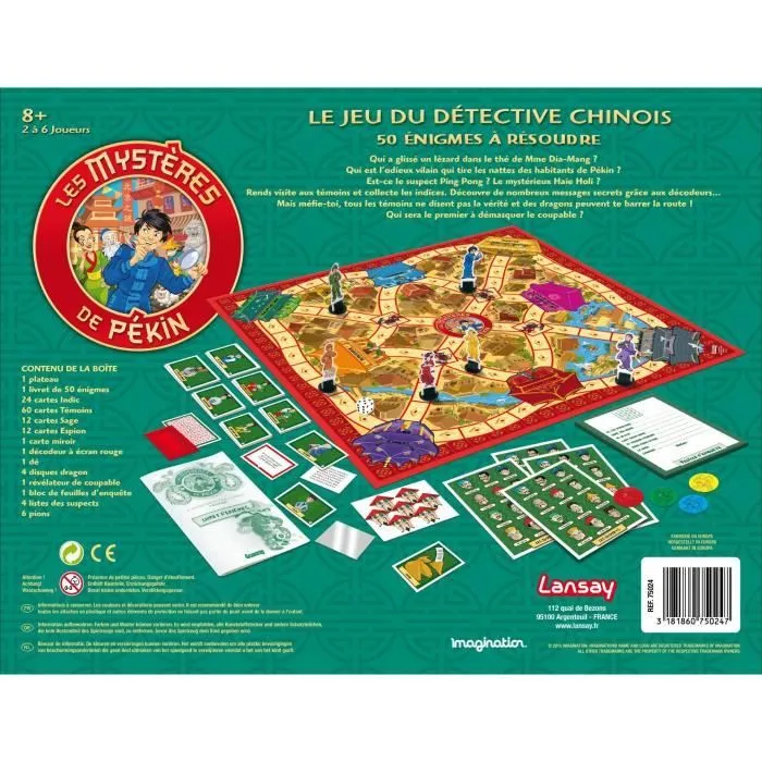 LANSAY - LES MYSTÈRES DE PÉKIN - Jeu de société - Version Originale - 2 à 6 joueurs - Dès 8 ans-2