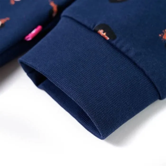 Sweatshirt à capuche pour enfants bleu marine 5 dimensions disponibles-5