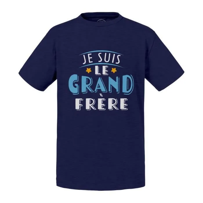 T-shirt Enfant - FABULOUS - Je Suis le Grand Frère - Bleu - Manches courtes - Col arrondi-0