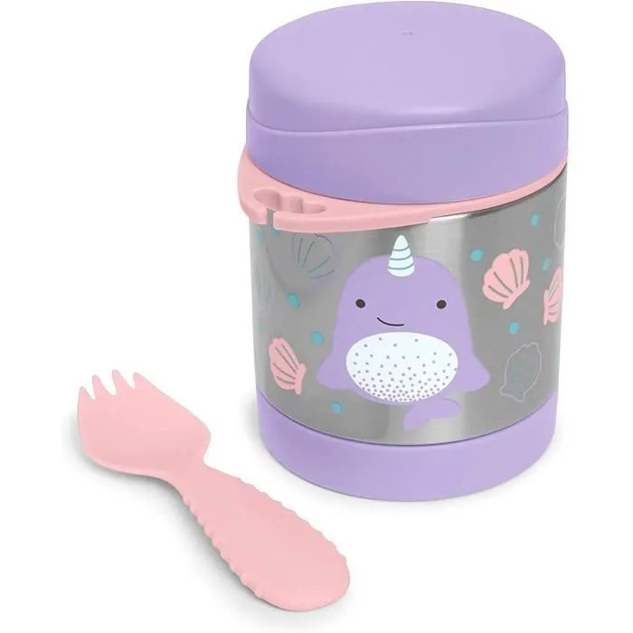 Bocal isotherme - Skip Hop - Narval - Acier inoxydable - 325 ml - Enfant - Rose-1