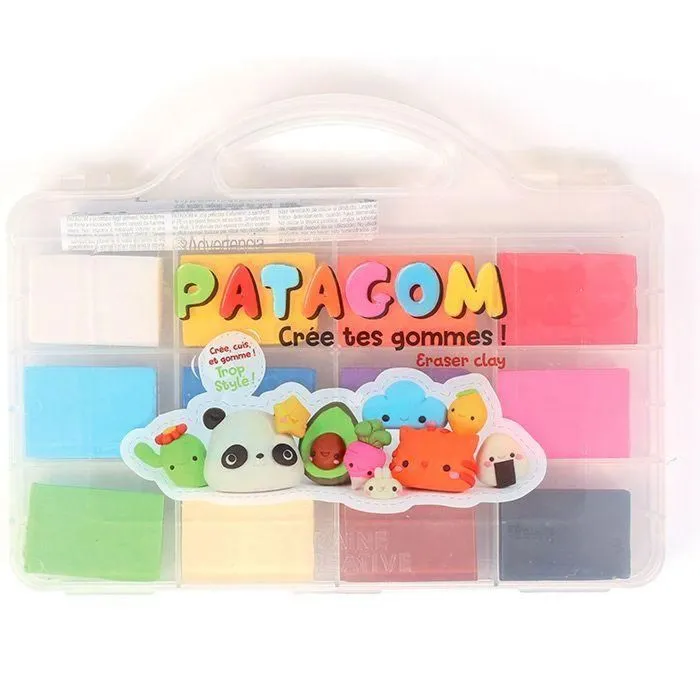 2 coffrets gomme à modeler Patagom 12 couleurs-1