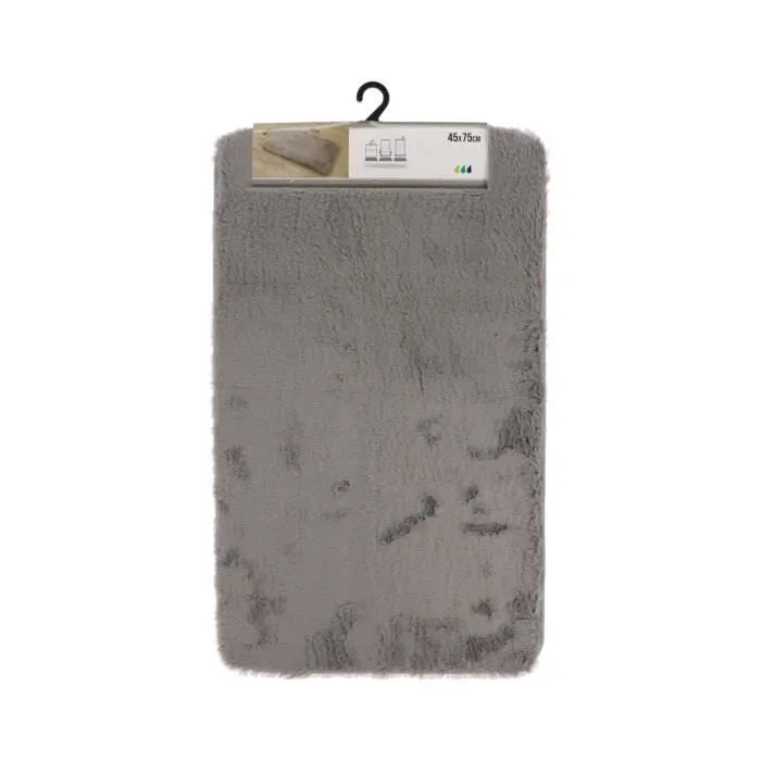 TENDANCE - Tapis de salle de bain Extra-doux Gris 45 x 75 cm-0
