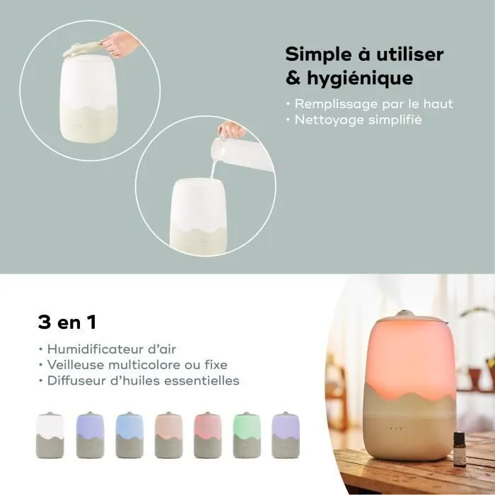 Babymoov Humidificateur d'air Wave - Longue Autonomie (jusqu'à 26h) - Veilleuse - Intuitif-3