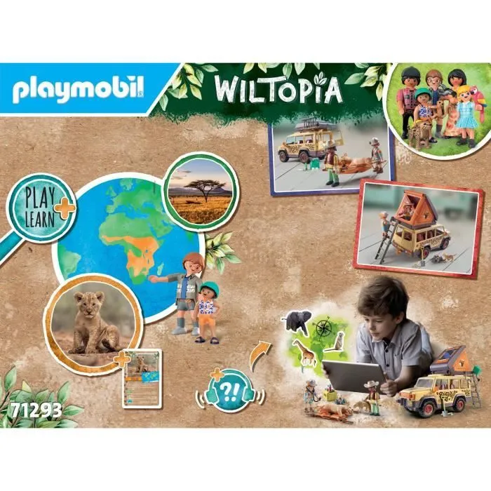 PLAYMOBIL 71293 Explorateurs avec véhicule tout terrain, Wiltopia, 98 pièces, Dès 4 ans-6