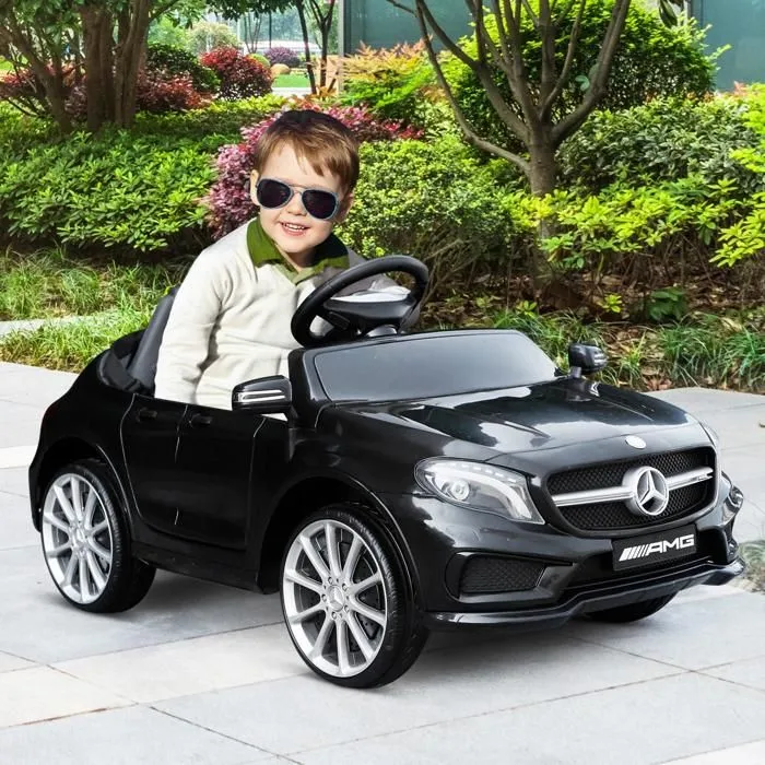 Voiture électrique enfants - HOMCOM - sous licence Mercedes Benz GLA AMG -  3 ans - télécommande -  MP3 USB, lumières, sons - noir-1
