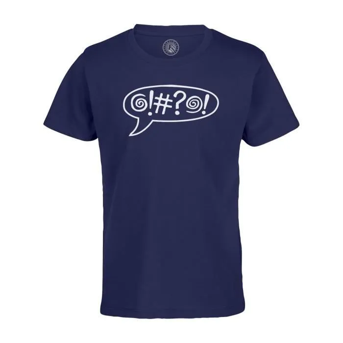 T-shirt Enfant Bleu Qbert Citation Jeux Video Classique Retro Gaming-0