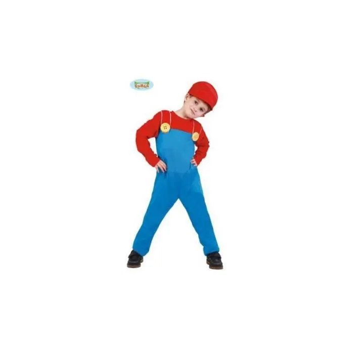 Costume de mécanicien enfant - Marque - Modèle - Bleu - Garçon - 3 ans - Matière synthétique - Intérieur-0
