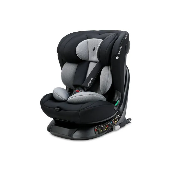 OSANN - Siège auto bébé/enfant Taos360 rotatif Isofix/Top-Tether - 40-150cm - 0/12 ans - Groupe 1/2/3 - Gris  Gris - 40-150 cm-0
