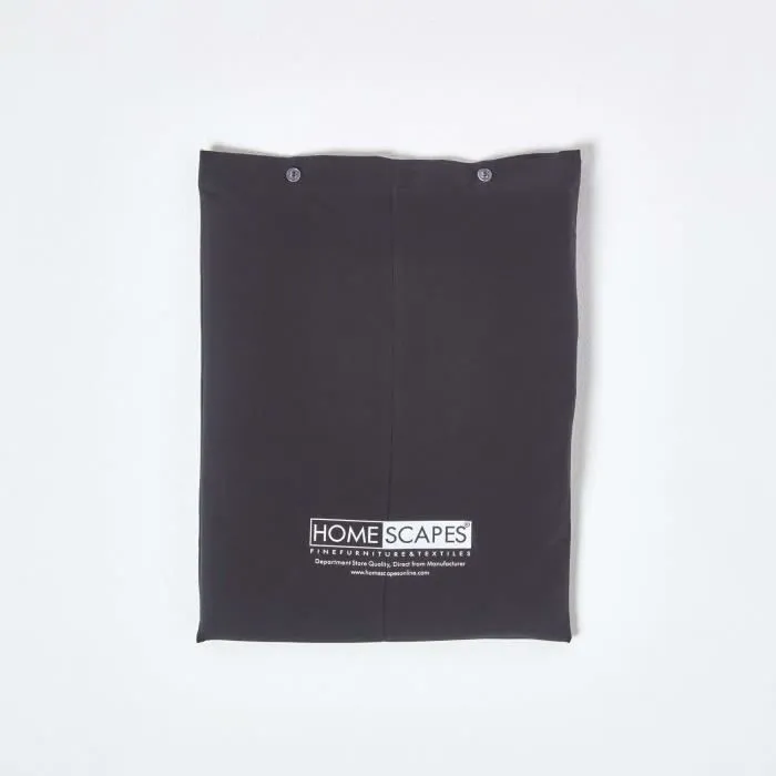 Parure de lit - Homescapes - Noir 100% coton Egyptien 200 Fils - Housse de couette et taies d'oreiller-3