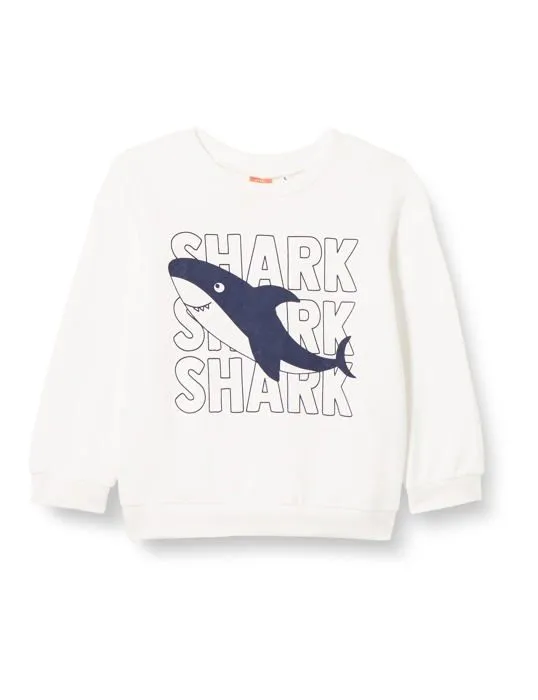 Coffret textile Koton - 3SMB10007TK - Shark Printed Sweatshirt, Maillot de survetement bebe garcon, Ecru (021),-0