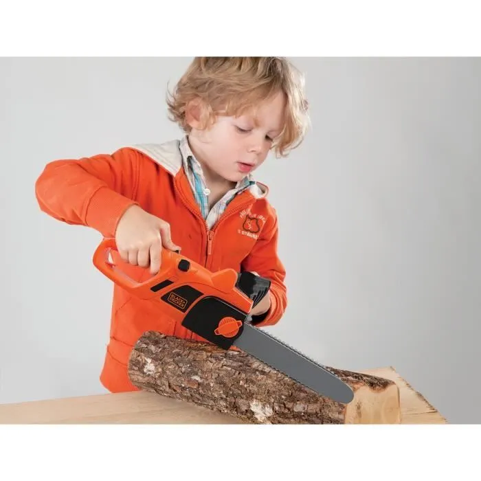 Black and Decker - Smoby - Tronconneuse électronique - Jeu d'imitation - 3 piles incluses-2