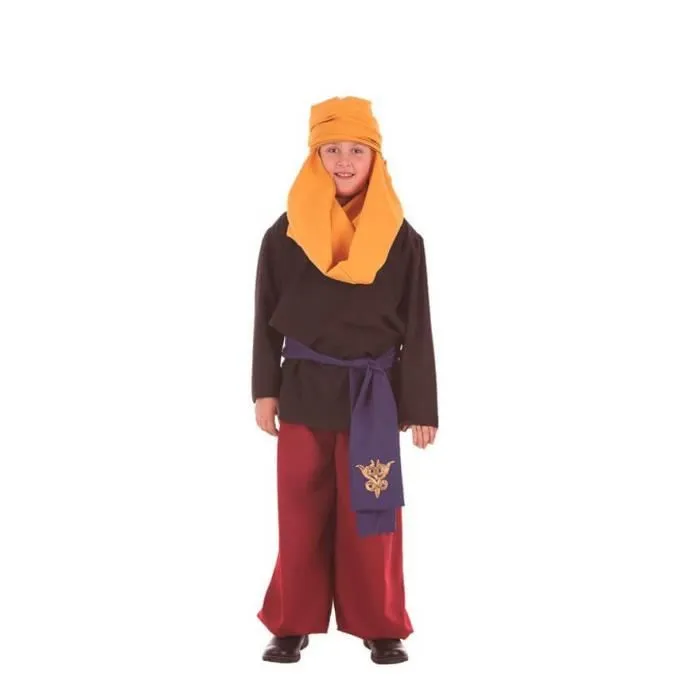 Déguisement de page avec écharpe ocre pour enfants-0