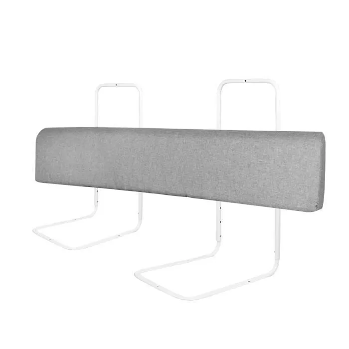 LILIIN Barrière Sécurité Enfant Lit - Antichute, Réglable, Fermeture Éclair, Bouton-Pression, Portable, Gris, 100 cm-0