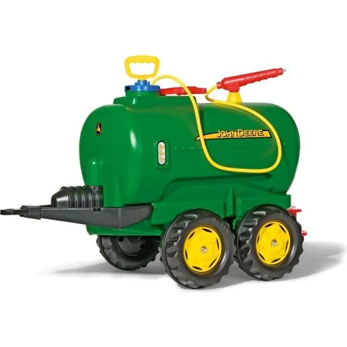 ROLLY TOYS - 122752 - Remorque Citerne John Deere Deux Essieux + Pompe + Arroseur-0