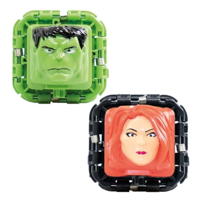 Battle cubes - BAV00200 - Lot de 2 Cubes de Combat Avengers - Hulk et Veuve Noire, Papier Roche, Jeu de Ciseaux-2