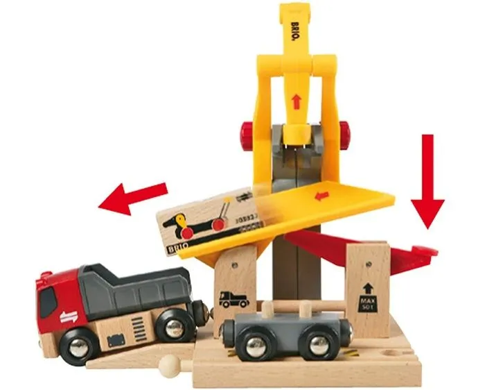 Brio World Grue de Chargement de Marchandises - Accessoire pour circuit de train en bois - Ravensburger - Mixte dès 3 ans - 33280-3