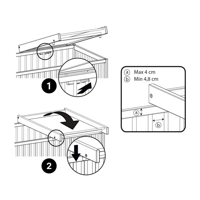 AT4 -  Plan à langer amovible avec matelas pour lit bébé ESSENTIEL en bois  Hêtre Verni --5