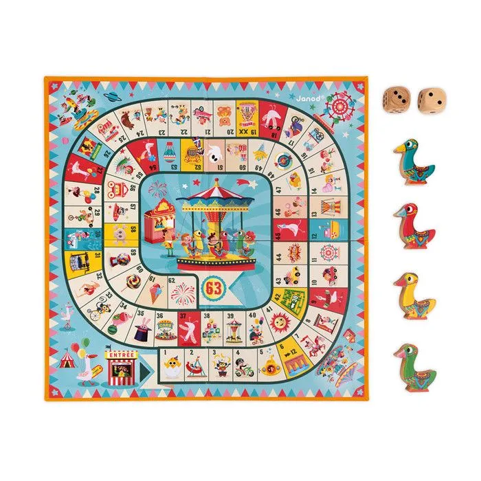 jeu de l oie carrousel bois-2