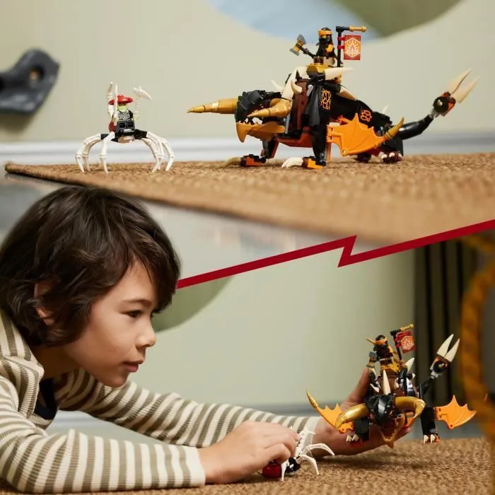 LEGO® NINJAGO 71782 Le Dragon de Terre de Cole – Évolution, Jouet avec 2 Minifigurines-5