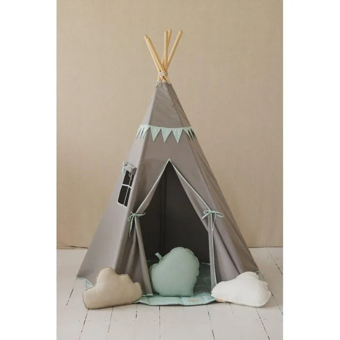 Tipi avec guirlande enfant Moi Mili 'Mint Love' - mint love - TU-3
